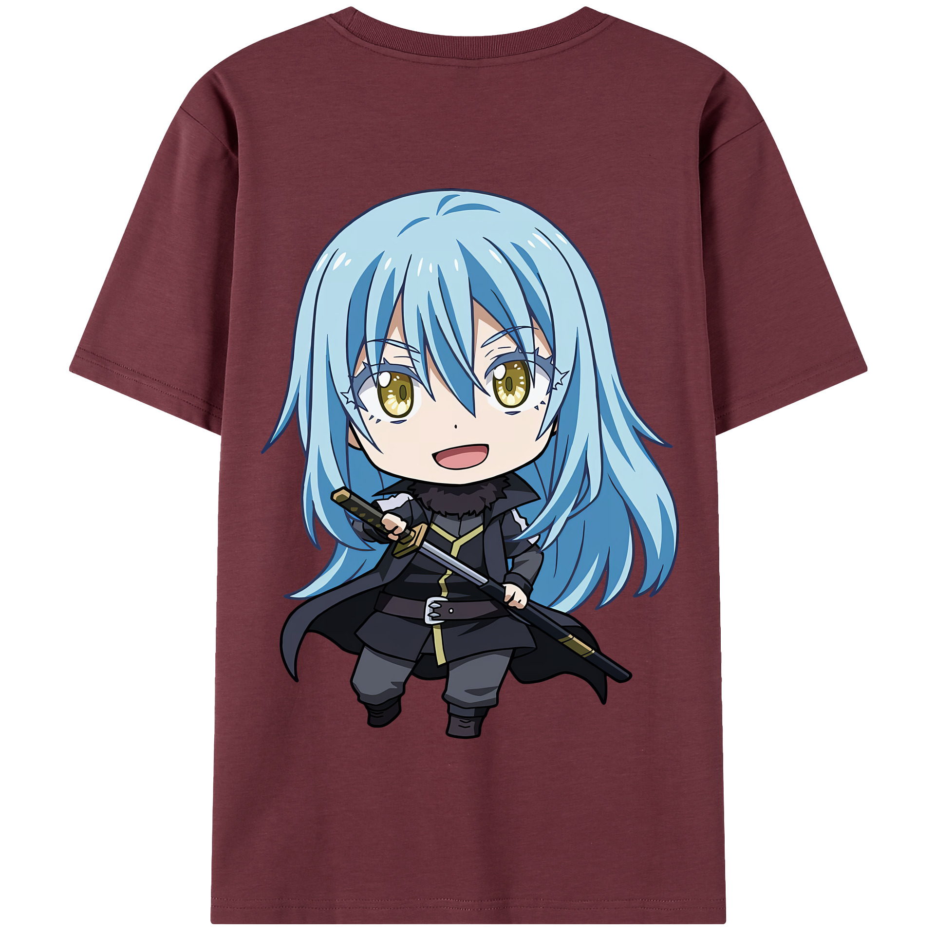 （画像用） 転スラ Regarding Reincarnated to Slime 綿100％半袖Tシャツ（背面プリント）